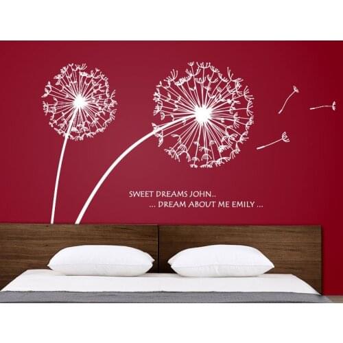 ZOOYOO Beautiful Dandelion Wall Sticker Home Decor Removable Living Room Wall Decals Bedroom Decoration Wall Art Murals