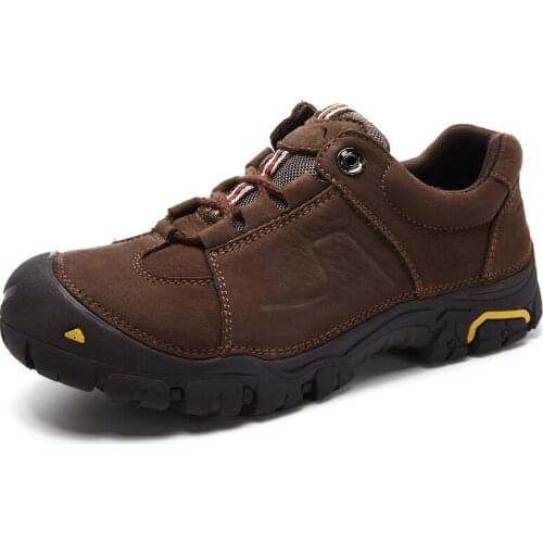 Genuine Leather Hiking shoes Men Waterproof climbing Trekking shoes Autumn Winter Outdoor Sport walking Shoes Men Sneakers