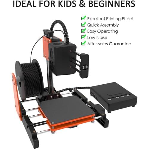Mini 3D Printer for Kids&Beginners, Small 3D Printer Magnetic Plate Fast Heating,Low Noise,Printing Size 4×4×4",Testing Filament