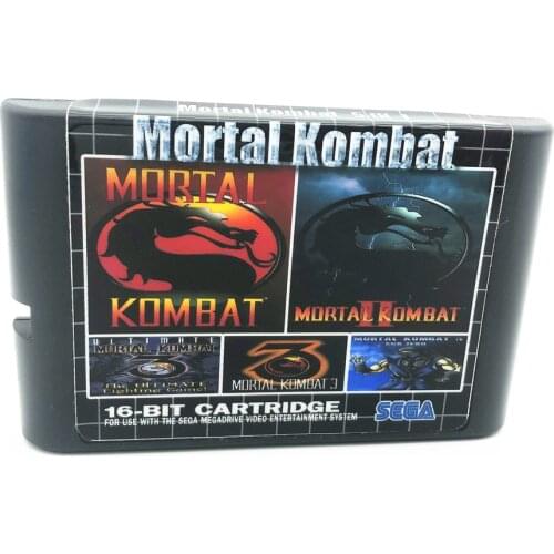 Multi Cartrige ! Mortal Kombat 5 in 1 For SEGA GENESIS & Mega Drive 16 Bit Video Games Conosle