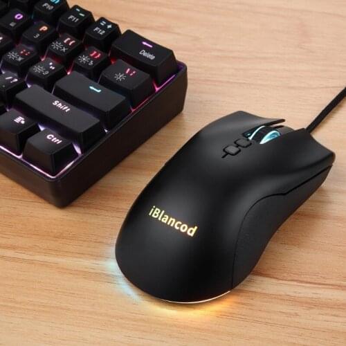 USB Wired Mouse Lights Optical Corded Computer Mouse for Office & Home Mice Computer Mice for Windows Plug and Play