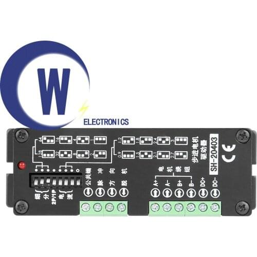 Single axis 2-phase stepper motor driver SH-20403 3A 128 subdivision for NEMA 17/23 Stepper motor