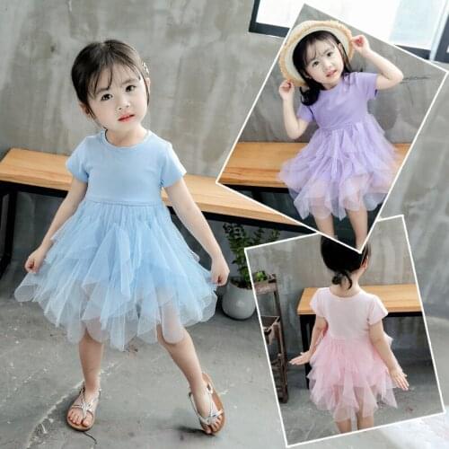 Infant Girls Clothing Dress Sleeveless Summer Solid Color Costume Dress Girls Casual For 1-6 Years Kids Clothes
