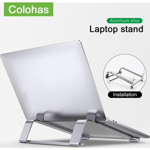 Aluminum Alloy Notebook Stand Portable Laptop Stand Holder For Macbook Air Pro 13 15 Non-slip Silicone Computer Cooling Bracket