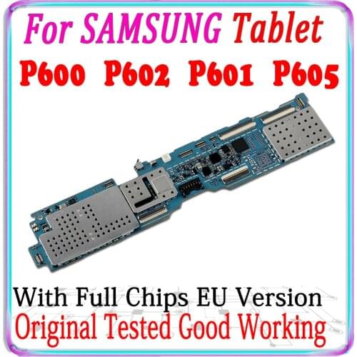 Unlocked Mainboard Android OS Logic Board for Samsung Galaxy Note 10.1 P600 P601 P605 Motherboard Logic with chips logic board