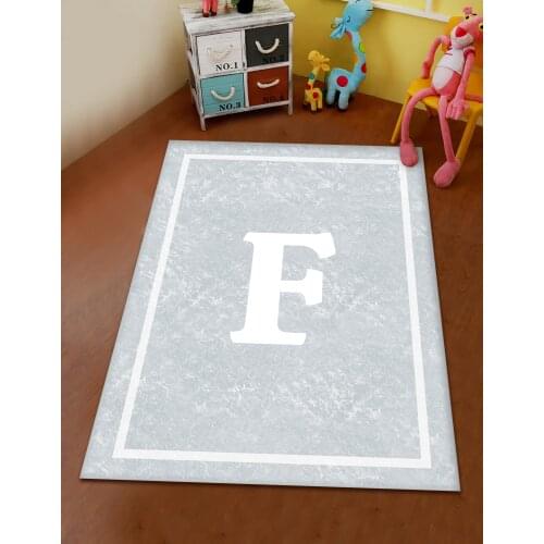 Grey white F letter patterned modern carpet runner round carpet kitchen carpet free shipping soft tissue bedroom living room