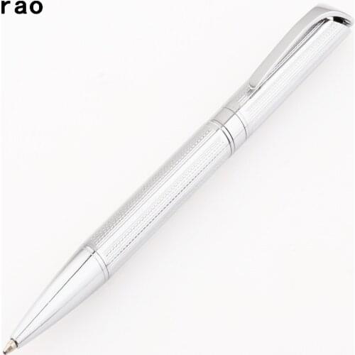 Luxury pens 719 Pure Platinum Colour Business office Medium nib Ballpoint Pen New Student Stationery school supplies