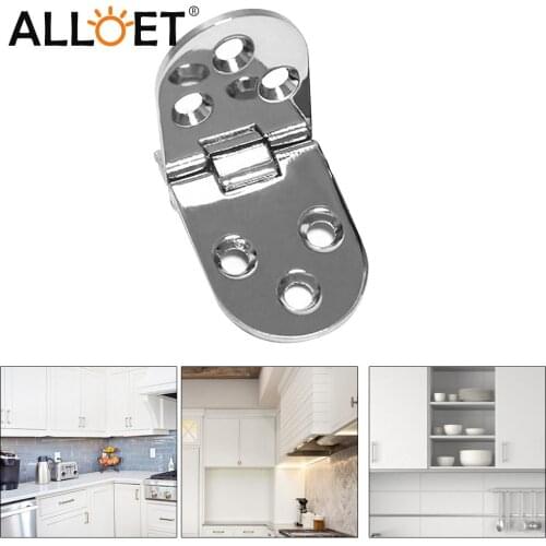 180 Degree Flip Foldable Screw Hole Hinge Semicircle Flat Flush Cabinet Repair Plate Furniture Door Window Installation Accessor