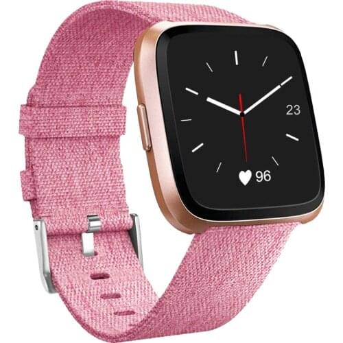 Sport Nylon Band Compatible For Fitbit Versa 2 Smart Watch Band Canvas Woven Bracelet Watchband For Fitbit Versa Lite