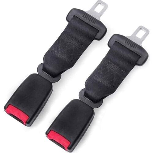 2Pcs Universal Car Safety Belt Extender Safety Seat belt 23mm Long-lasting Black Seat belt Extender Car Auto D Type With Safety