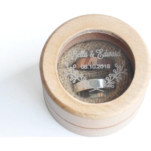 Custom Wedding Ring Box, Wooden Ring Box, Wedding Gift, Ring Bearer Box