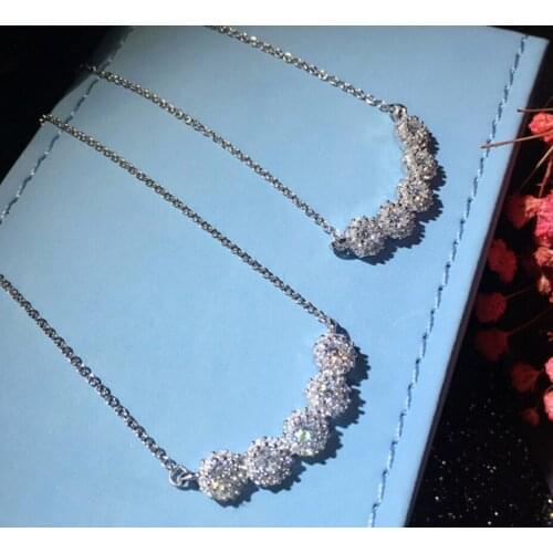 Top Female White Five Snowflakes Necklaces & Pendants Fashion 925 Sterling Silver Necklaces For Women Mothers Day Gifts