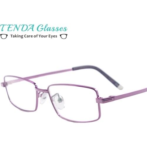Women Small Flexible Memory Titanium Rectangular Eyewear Men Colourful Spectacles For Myopia Lenses