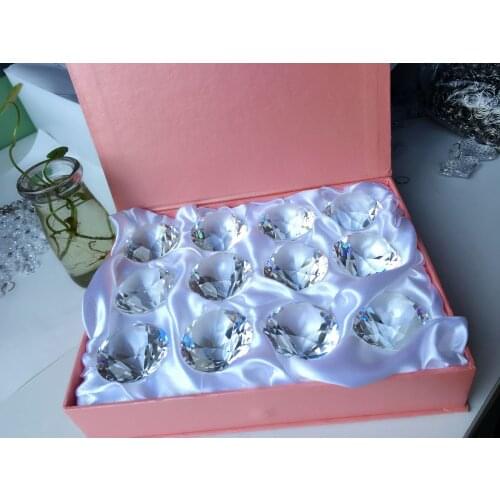 12pcs/box 30mm Beautiful k9 Clear Crystal wedding brilliant Diamond, birthday party & holiday gifts, home decoration accessories