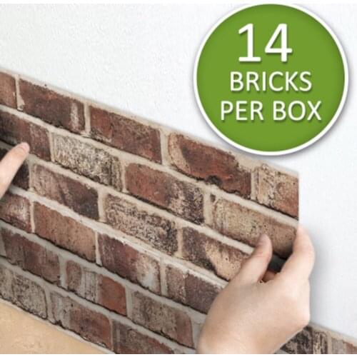 14Pcs Imitation Brick Wood Grain Floor Tile Stickers DIY PVC Self-Adhesive Kitchen Bathroom Home Decoration Waterproof Stickers