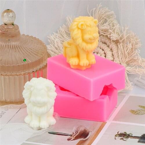 3D Lion Head Animals Stencil Silicone Candle Mold Making Gypsum Supply DIY Handmade Gifts Home Decoration Tools Polymer Clay