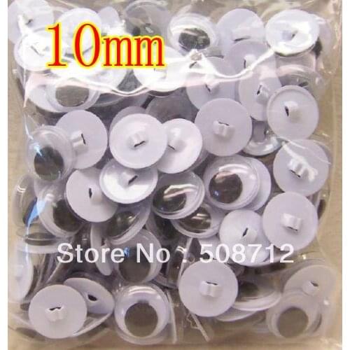 Free shipping!!!!200pairs Sew-On Wiggle Eyes for Bears & Dolls - 10mm