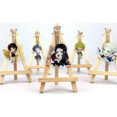 Anime Bungo Stray Dogs Cosplay Key Chains Two-sided Keychain Cosplay Acrylic Pendant