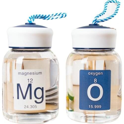 Water bottle glass with Lid with rope cute Student children office fashion trend personality milk tea bottle lovely travel 350ml