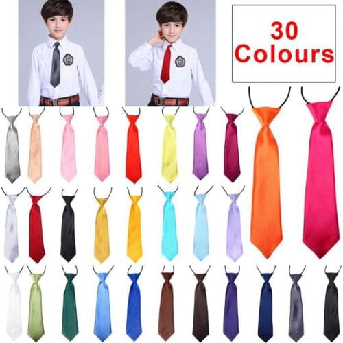 Children Tie Necktie Bowknot Collar Flower School Boy Uniform Bow Tie Kids Wedding Tie Solid Rope Tie Elastic Band Easy To Wear