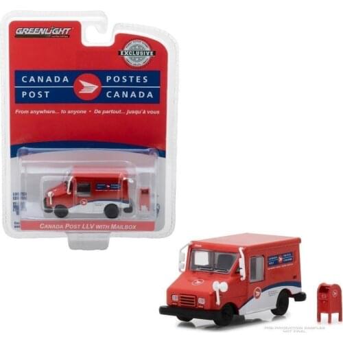 Green Light 1:64 CANADA POST LONG-LIFE POSTAL DELIVERY VEHICLE alloy toy car toys for children diecast model car Birthday gift