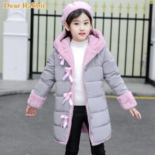 2020 New Girls fashion Winter Imitation Fur Coat jackets Warm parka Children Baby Clothes Kids Thicken Plus Velvet clothing -30