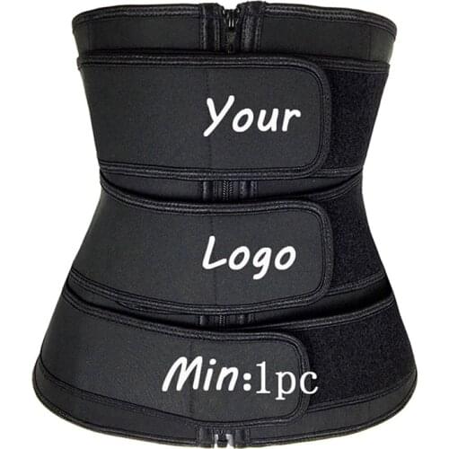 Colombianas Fajas Logo Print Waist Trainer Sweat Belt Body Shaper Corset Neoprene Sheath Shapewear Workout Lose Weight Girdles