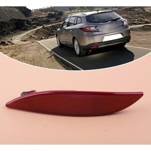 Red Left Rear Bumper Reflector Light Fit For Renault Megane Clio MK3 2008 2009 2010 2011 2012 2013 265650004R 3805