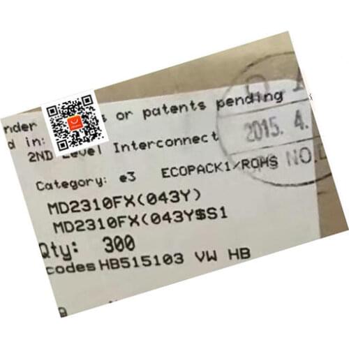 MD2310FX(043Y) MD2310FX MD 2310FX TO-3P NEW ORIGINAL 20PCS/LOT