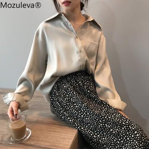 Женские атласные рубашки Mozuleva China At AliExpress