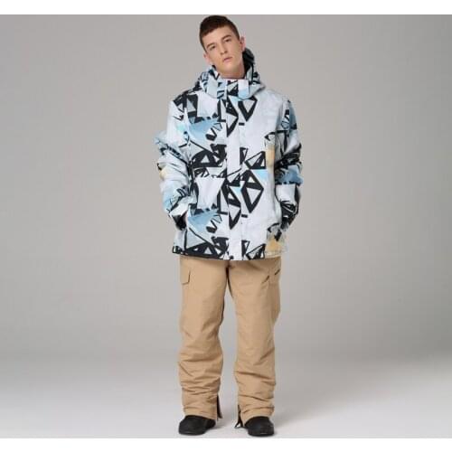 Ski Suit Men Winter Warm Windproof Waterproof Outdoor Sports Snow Jackets and Pants Hot Ski Equipment Snowboard ski Jacket Men B