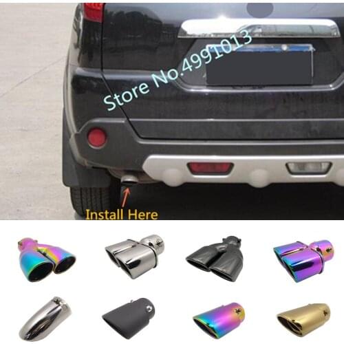 For Nissan X-trail xtrail T32/Rogue 2014 2015 2016 2017 2018 car rear back cover muffler pipe outlet dedicate exhaust tip tail