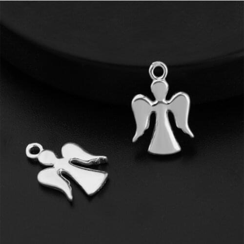 Real 100% S925 Sterling Silver Fashion Charm Angel Necklace Pendant Jewelry Making Men Women Holiday Gift Jewelry Accessories