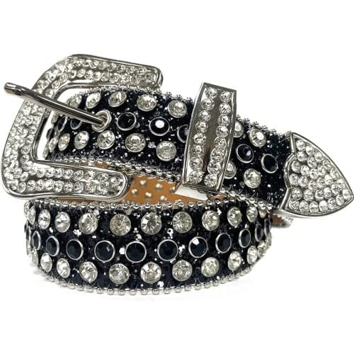 2021 New Fashion Rhinestone Belts for Women Luxury Designer PU Leather Belt High Quality Diamond Mens Belts