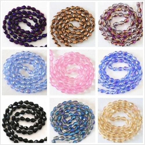 Charms 10*15mm beauty crystal glass teardrop faceted loose beads newly diy hot sale Jewelry 30pcs B1177
