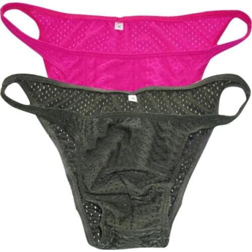 Sexy Mens Underwear Men Trousers Narrow Belt Small Pants Bags Hip Hammers Small Mesh Briefs