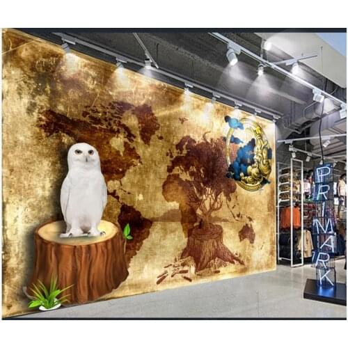Custom photo wallpaper for walls 3 d mural Retro European Tree Oil Painting Tooling Background wall papers for living room decor