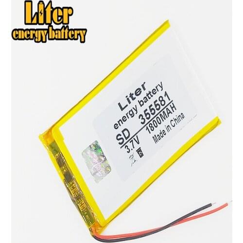 Supply original batteries lithium polymer battery 355581 3.7V 1800MAH polymer lithium battery 355580