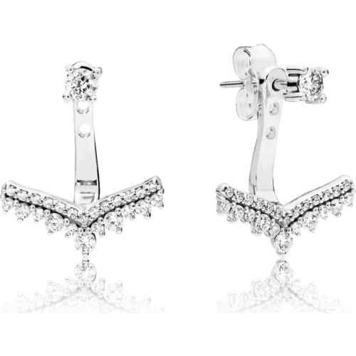 Princess Wish 925 Sterling Silver pan Earrings Removable Arrow