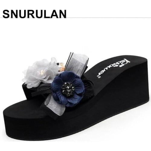 SNURULAN Women Sandals Summer Shoes Women Beach Slippers Women Platform wedge Flip Flops Zapatillas Mujer Scarpe Zapatos Mujer