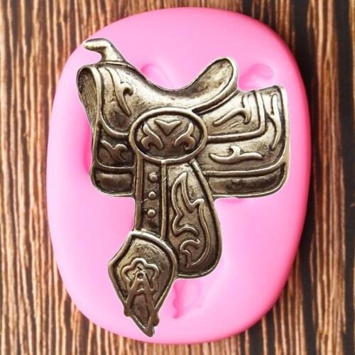 3D Horse Saddle Silicone Molds Cupcake Baking Fondant Mold DIY Party Cake Decorating Tools Polymer Clay Candy Chocolate Moulds