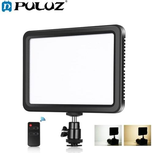PULUZ 116 LEDs 12W Dimmable Bi-color LED Video Light 3300-5600K Studio Light For YouTube Video Vlog Photo Light & Remote Control