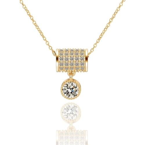 Womens Small Waist Necklace Pendant Full Diamonds Plated 18K Gold Ladies Gift