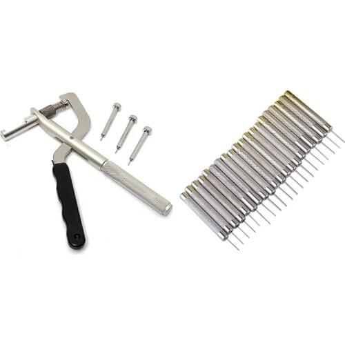 1set Adjustable Watch Strap Band Pins Remover & 20PCS Strap Link Pin Remover Watch Repair Tool