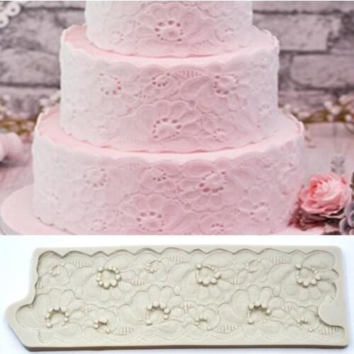 Luyou 1pcs Flower Lace Cake Mold Silicone Mold Fondant Mold Chocolate Mold Cake Decorating Tools Birthday Cake Mould FM1797