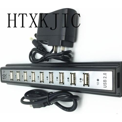 10 Ports USB 2.0 Hubs with AC Power Computer Peripherals Supply Adapter For Portablefor PC Laptop Notebook
