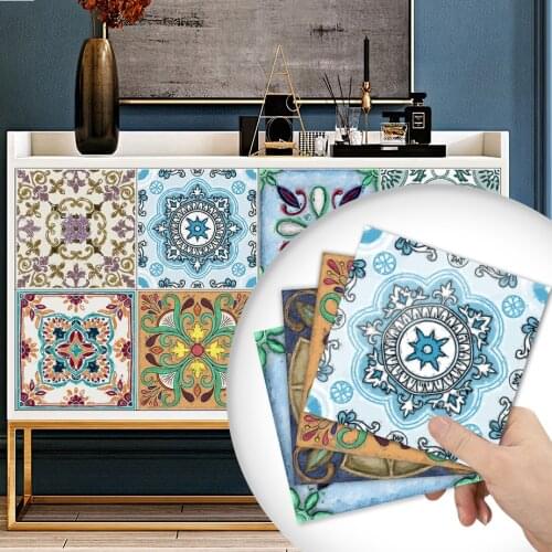10Pcs Wall Sticker Tile Sticker Self-Adhesive Peel & Stick Floor Decal Vinyl Tile DIY for Kitchen Bathroom Staircase Furniture