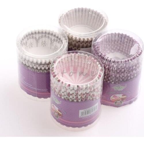 150pcs/lot Paper Cake Cupcake Liner Case Wrapper Baking Muffin Wedding Cup Party Random Color