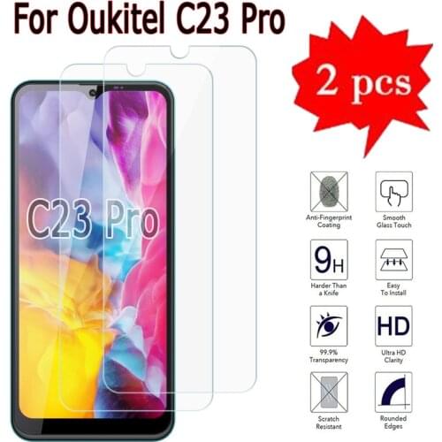 2-1Pcs Glass For Oukitel C23 Pro Cover Phone Protection Film On Oukitel C23Pro Explosion Proof Premium Tempered Glass