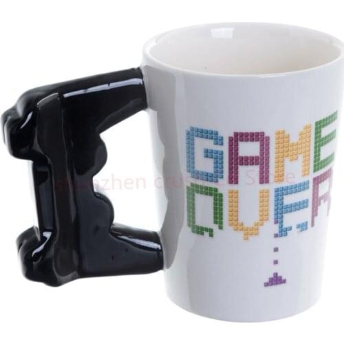 24Piece Game Over Coffee Mug 3D Game Controller Handle Office Coffee Ceramic Cup Mug Nerd Mug Gameboy Gamer Gift